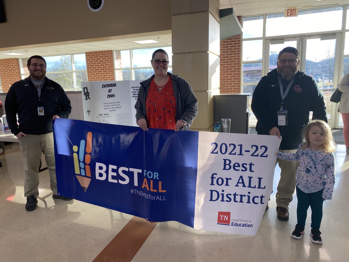 ORSchools's tweet image. In #OakRidge, we are so happy to be a #BestForAllTN school district! #ORSRocks