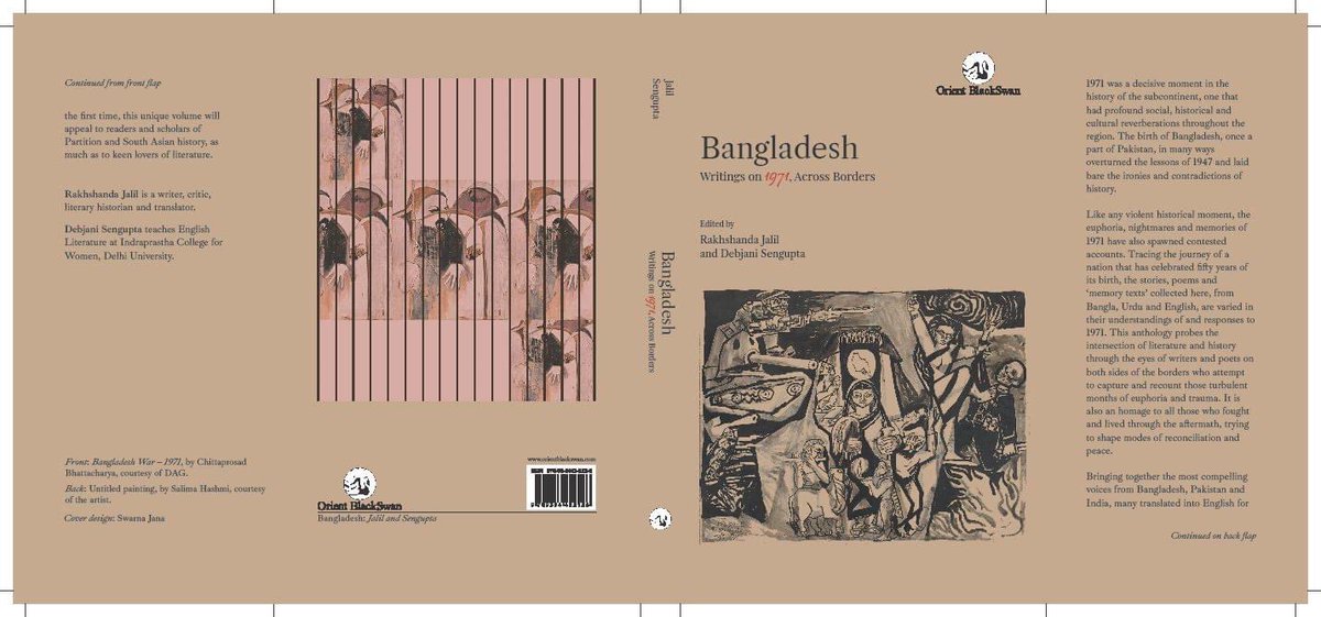 RakhshandaJalil's tweet photo. So, so happy to announce this new book, a collection of writings on the creation of Bangladesh, in Urdu, Bangla and English, jointly edited with my friend Debjani Sengupta. With stunning artwork on the cover by Chittoprasad Bhattacharya and Salima Hashmi. https://t.co/tHqncnfTer