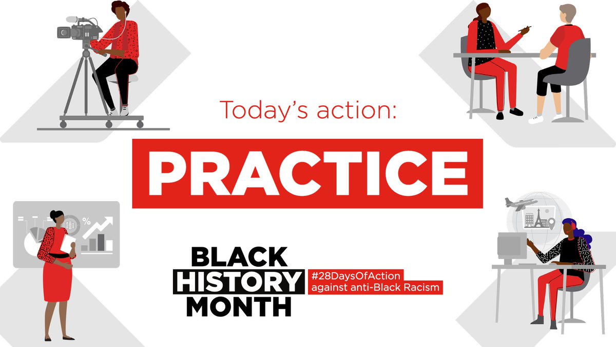 FanshaweCollege's tweet photo. Now that we’ve identified how to interrupt microaggressions, it’s time to practice.  
 
It’s harder to interrupt in reality, so take a minute today to practice how you would respond in the moment.  
 
Day 11 of #28DaysofAction against anti-Black racism. #BlackHistoryMonth https://t.co/DHKNnRpCH8
