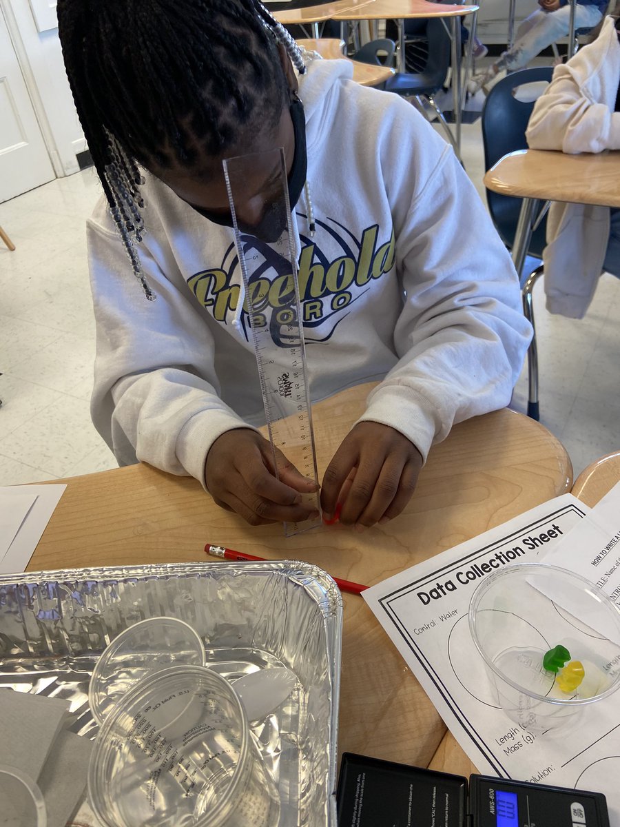 Ss use the metric system to explore the effects of osmosis on gummy bears 🐻 🍬 <a href="/Asbury_ParkSD/">Asbury Park Schools</a> #SCIENTIST