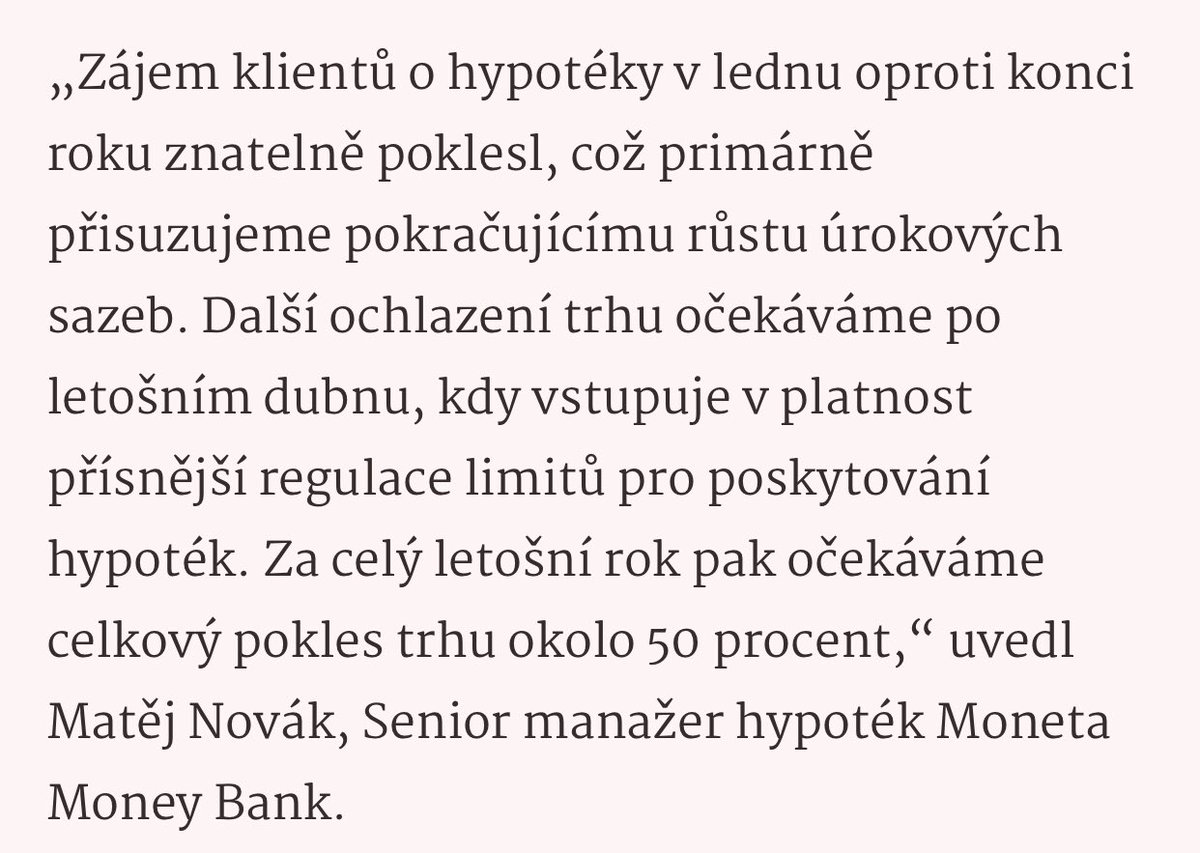 Odvážné tvrzení, ale možná na tom něco bude. Já tak razantní pokles nečekám, ale že budeme meziročně o 20-30% níž, s tím počitám.