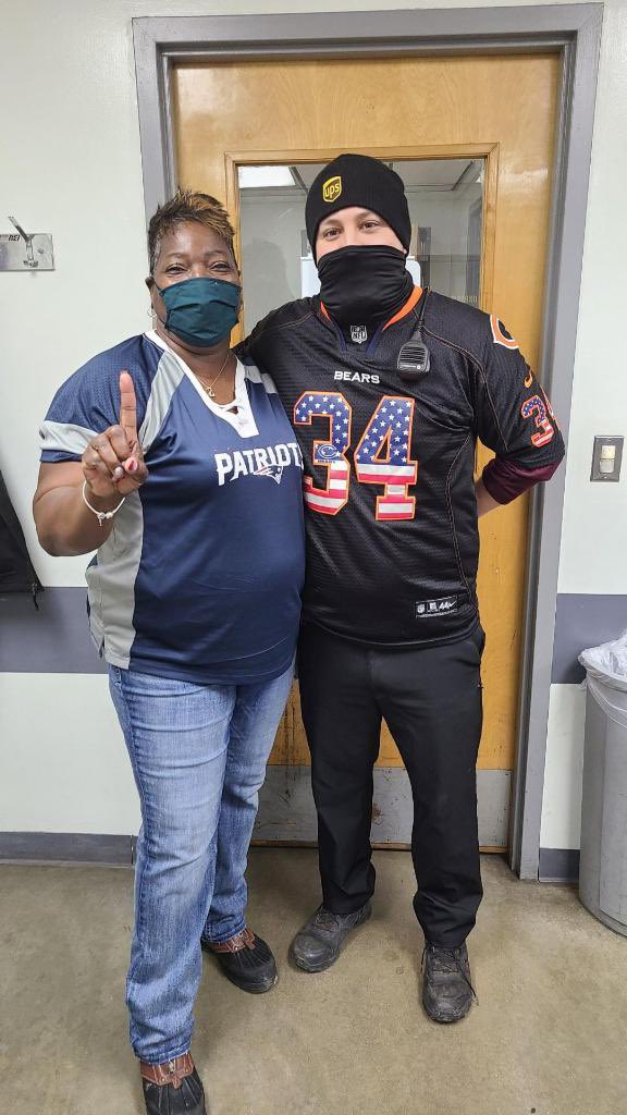 NOB rocking the Jerseys for our early superbowl celebration!  Oscar G. And Jackie C. are both ready for the big game!!!  <a href="/CACHamysitterly/">Amy Sitterly</a> @CACHPTSups @ups