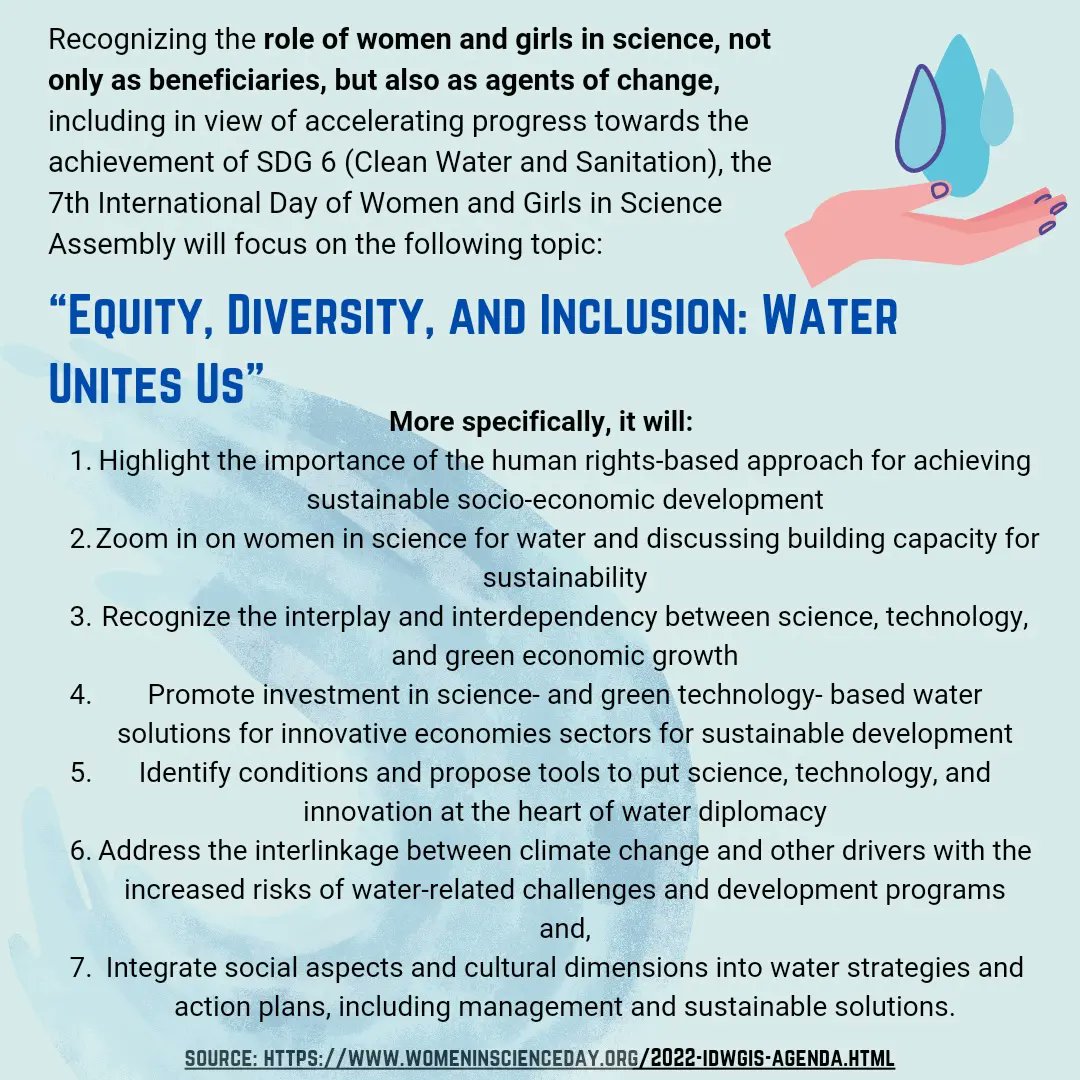 The_SAWISE's tweet photo. Today we recognize the critical role womxn and girls play in the advancement of STEM! There are so many things that would not be if it weren't for the ingenuity, perseverance and hard work of womxn past and present!
#womeninstem #sawise #internationaldayofwomenandgirlsinscience https://t.co/AvysAu2MSP