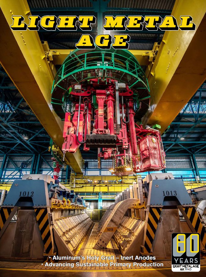 We’re delighted to see Taishet on the front cover of this month’s <a href="/LightMetalAge/">Light Metal Age</a>. Our Technical Director Victor Mann shared insight on the sustainability benefits inert anode technology brings to the #Aluminium industry.
 
Find the full issue here: bit.ly/3rGJIQA

#RUSAL