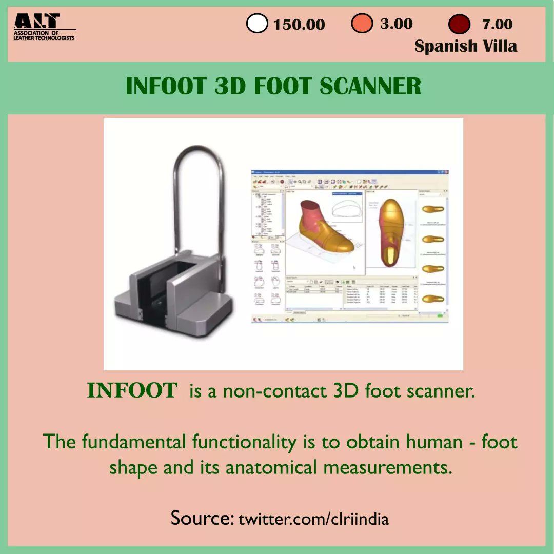 we_the_alt's tweet photo. *INFOOT is a non-contact 3D foot scanner.
 to obtain human-foot shape and its anatomical measurements.
laser and camera technology the inputs 3D foot scanner allows you to capture accurate 3D foot shape data in a matter of seconds.

#clri
#wethealt
#scroscianz https://t.co/ke7YLasb9n