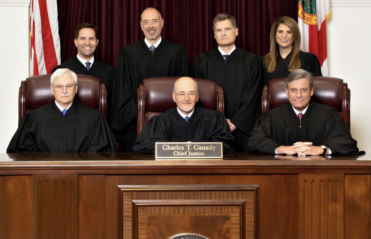 SunSentinel's tweet photo. Florida Supreme Court rejects DeSantis request for redistricting opinion https://t.co/1ZaCbENflj https://t.co/fn9FaAXCen