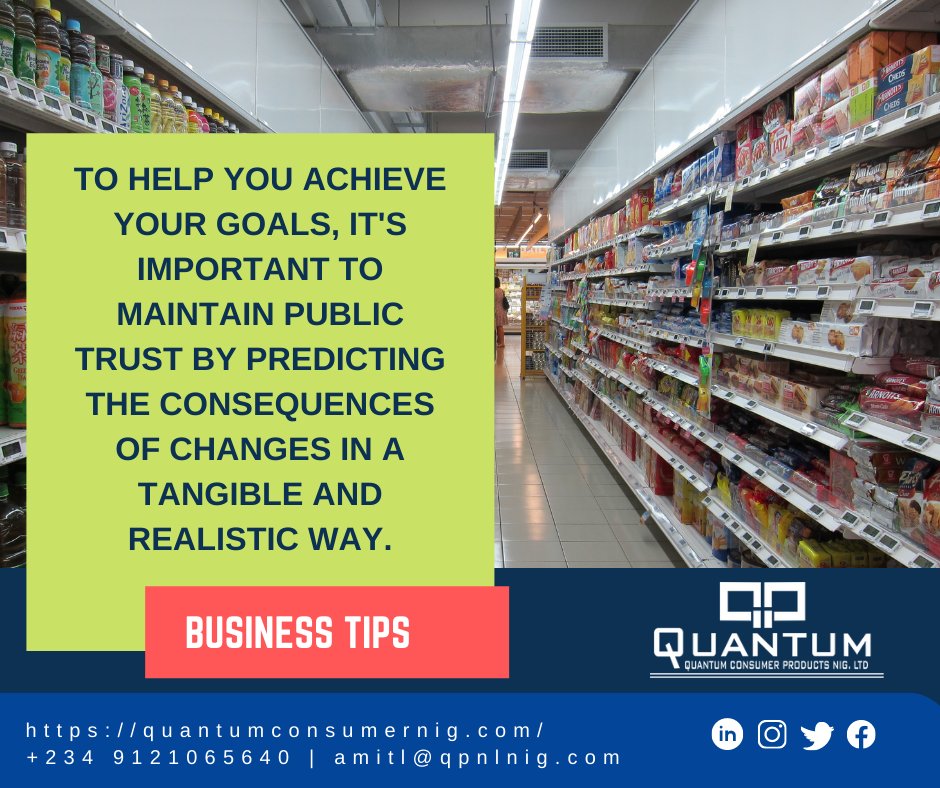QuantumConsumer's tweet photo. To help you achieve your goals, it's important to maintain public trust by predicting the consequences of changes in a tangible and realistic way.

#quantumgroup #quantumconsumerproducts #trending #naija #quantumconsumerproducts #quality #goal https://t.co/DU4ov5JiP2