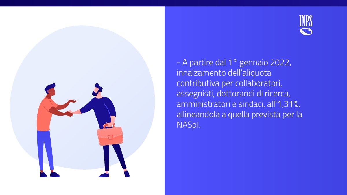 INPS_it's tweet photo. Quali novità ha introdotto la #LeggediBilancio 2022 per la Dis-Coll? 👇
#InpsComunica #InpsCard #DisColl https://t.co/ZmPHuIPyJ8