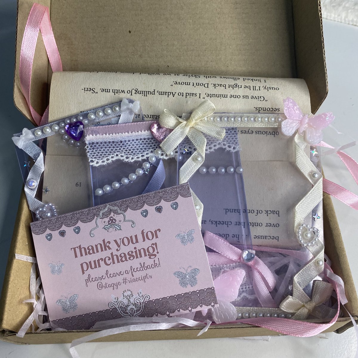 yoonsdiary's tweet photo. 𓏲 ☆🩰… #mail4zz 

— thankyou @staqyc @wnyonq !! súper love the packaging WOWHOOOO and i love the items super nice and super fast wohooo thanks  ><

#riaceipts https://t.co/uP5C4nWACh