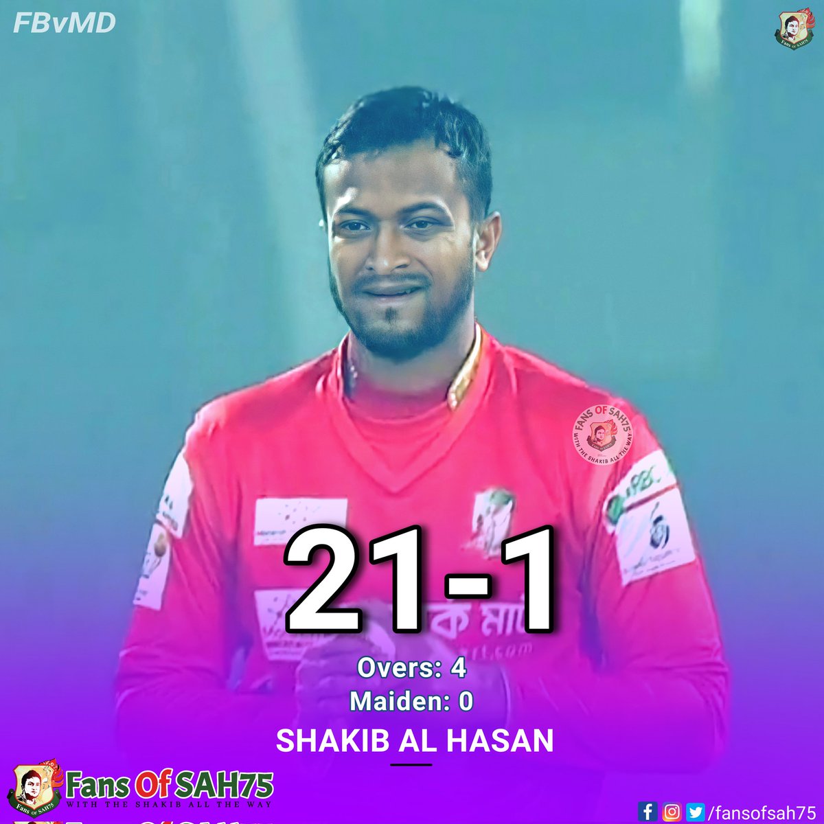 fansofsah75's tweet photo. Today's bowling figure of @Sah75official
#FBvMD #BPL2022
#SAH75 ❤️ https://t.co/GTcUcyPyBl