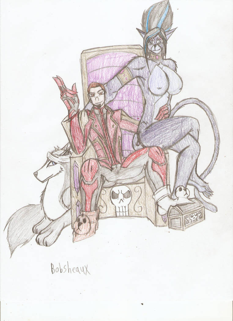 Hailenvy1's tweet photo. Two more old pics I did of internet folks, this time being one of my all time favorite internet couples: Bobsheaux and Raven Fox. #bobsheaux #ravenfox https://t.co/hCbnxsRhPe