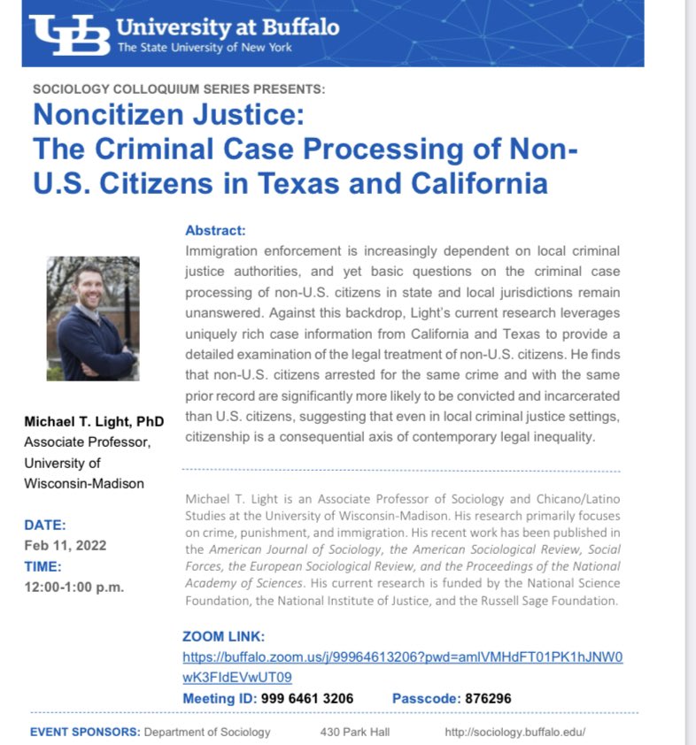 Join us today at noon(Eastern) for Dr. Michael Light’s talk!! Zoom information included below.