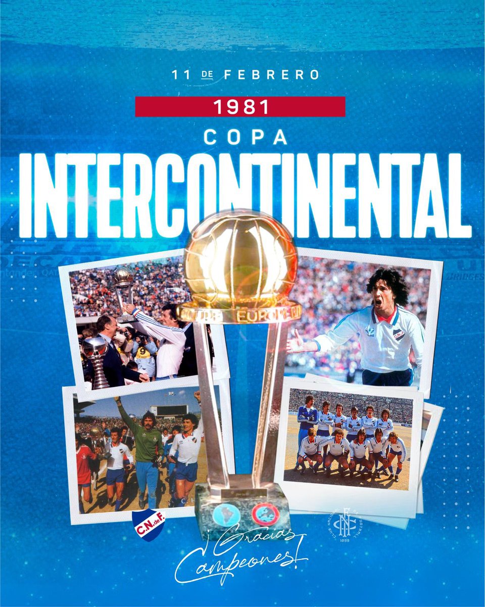 🏆 El 𝟏𝟏 𝐝𝐞 𝐟𝐞𝐛𝐫𝐞𝐫𝐨 𝐝𝐞 𝟏𝟗𝟖𝟏, Nacional se consagraba por segunda vez Campeón del Mundo, tras vencer 1 a 0 al Nottingham Forest de Inglaterra en el Estadio Nacional de Tokio

¡Felicidades, campeones! 

✍🏼 nacional.uy/es/news/es-la-… 

#OrgulloNacional