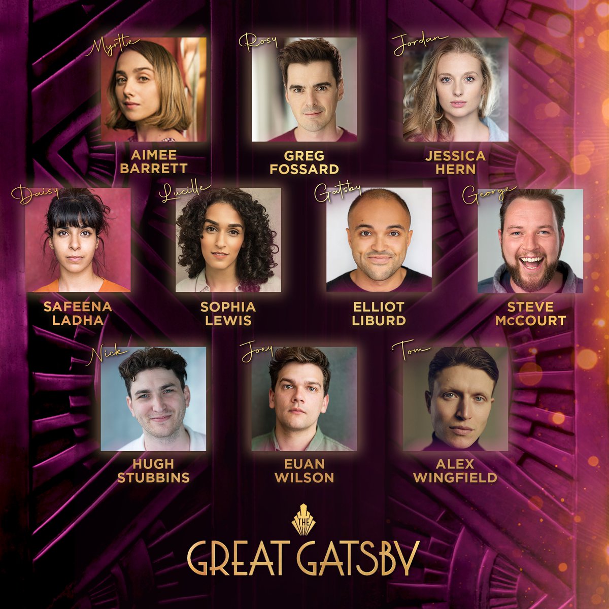 Did you catch our news yesterday Old Sport? Things are shaking up at Gatsby’s! Here’s our new cast - who begin performances from March. #ImmersiveGatsby