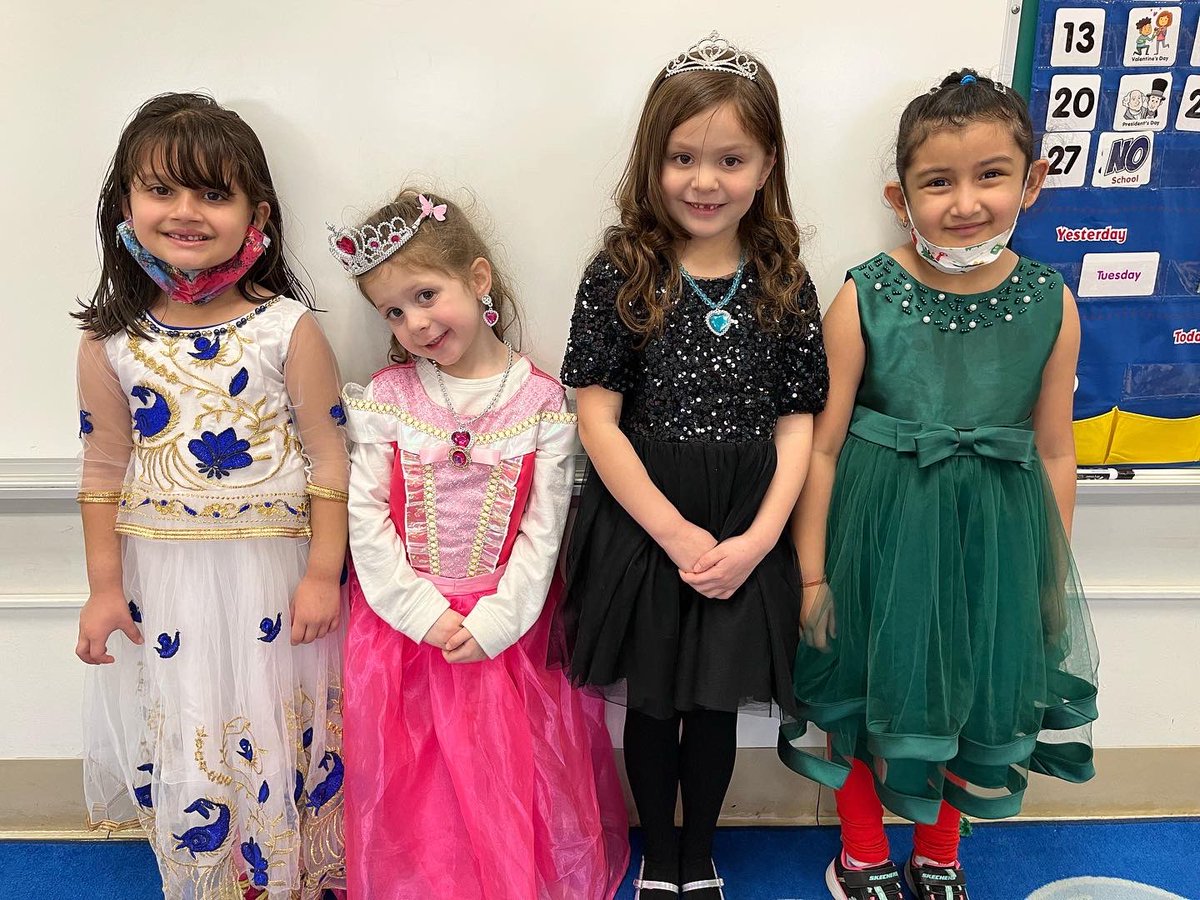 We are all dressed up and ready to celebrate our Royal Ball today in kindergarten!   👑 @McClellan_WJHSD
