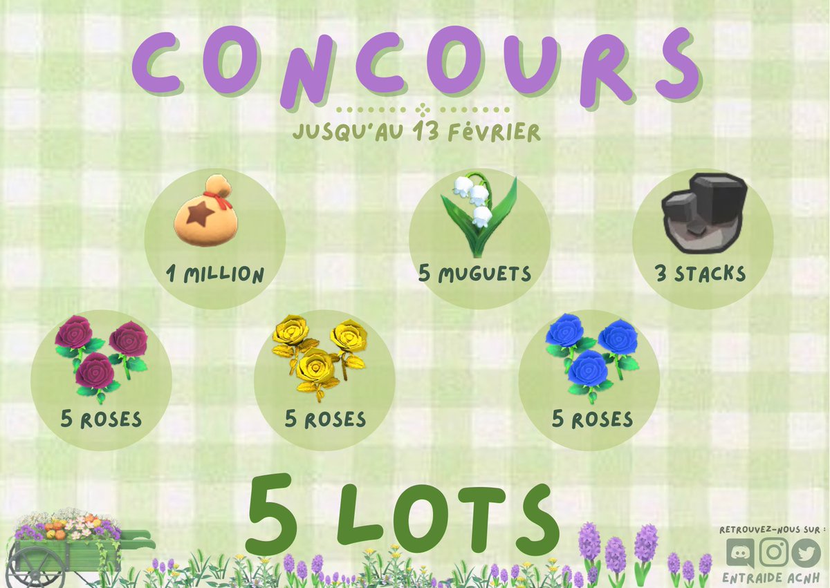 ☘️💐🌷LA MAIN VERTE 🌷💐☘️
Petit concours sur le serveur pour les jardiniers du dimanche !
C’est par ici que ça se paaaaaasse : 
discord.gg/ePyY9GA2tq

Bonne chance à tous !
🌻🌼🌸🌺🌹🌷🌾