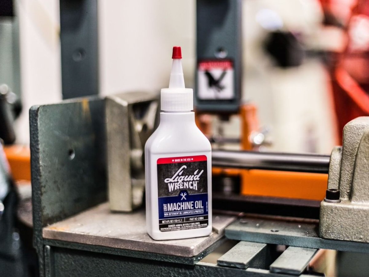 LIQUID WRENCH Light Machine Oil is a no mess, essential lubricant ideal for small motors and tool maintenance. Leaves no gumminess and prevents rusting, all in a convenient dropper bottle applicator. bit.ly/2Q9Gkdj