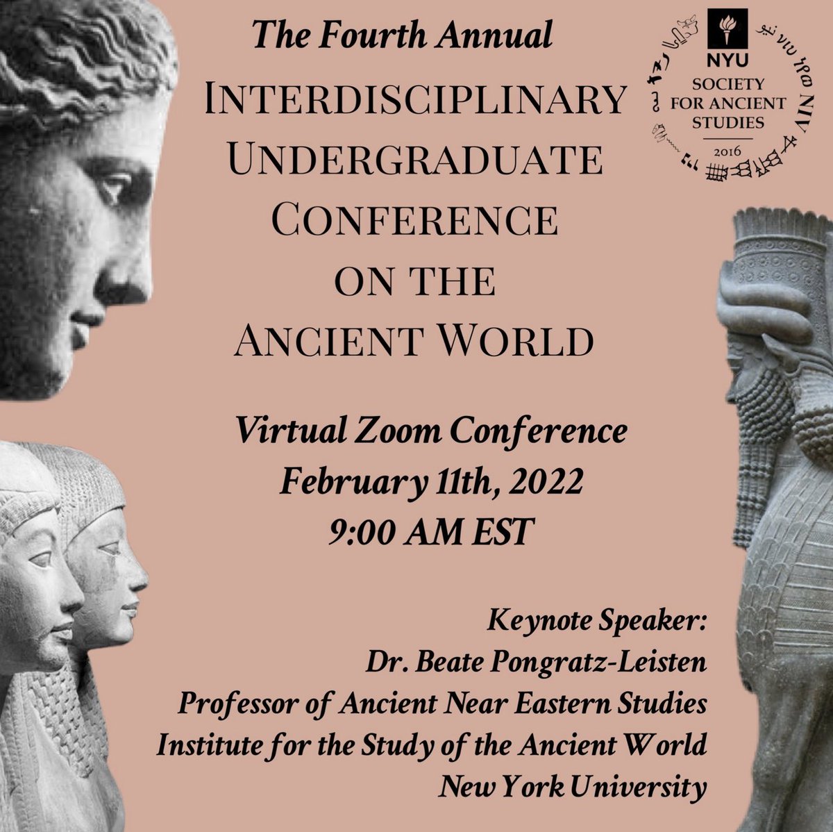 NYUniversitySAS's tweet photo. Our Fourth Annual Undergraduate Conference is about to begin! Excited to see you all there! 
#NYUSAS #Classics #Ancientworld https://t.co/KR7NVNLeX1