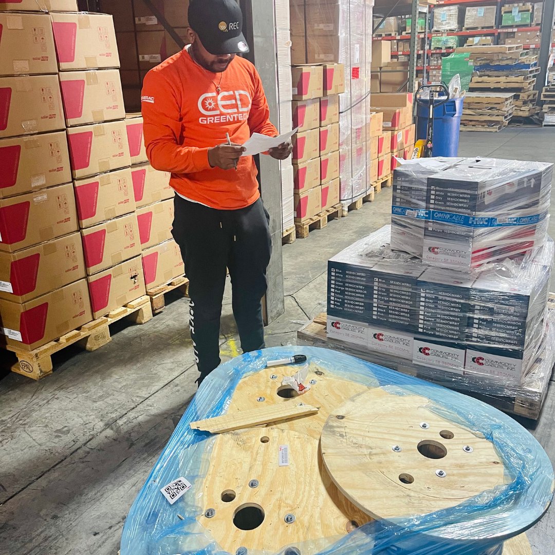 Greentech_SC's tweet photo. " #TGIF: The Grind Includes Friday"- Ozzy. Bobby knows all about that grind as he double checks what's coming into our warehouse. How are you spending your weekend?

#ozzyism #CEDGreentech #Solar #warehouse #recieving https://t.co/PzzxMTJI3F