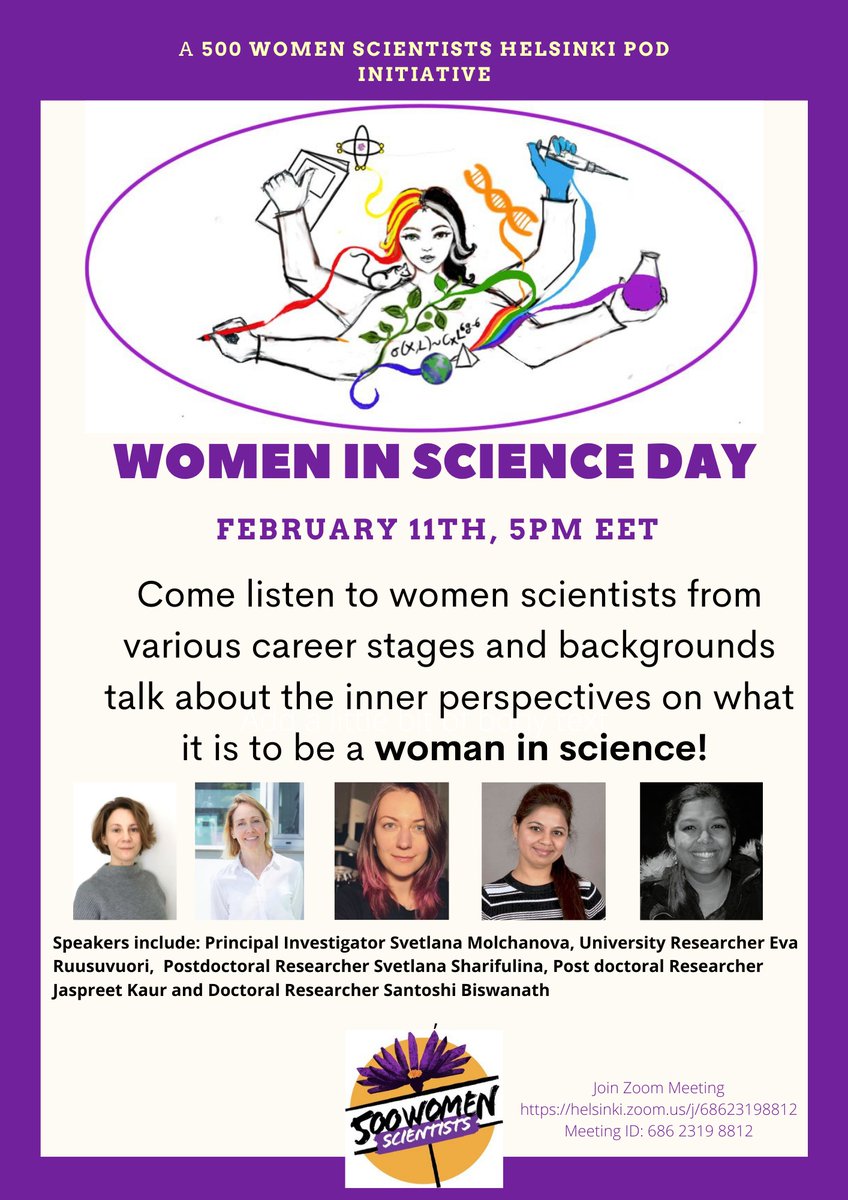 Celebrate Women in Science Day with the Helsinki Pod today! Tune in at 10 AM EST | 5 PM EET. Join the session: https://t.co/A33Dhn14rl https://t.co/D1p3gZRenV
