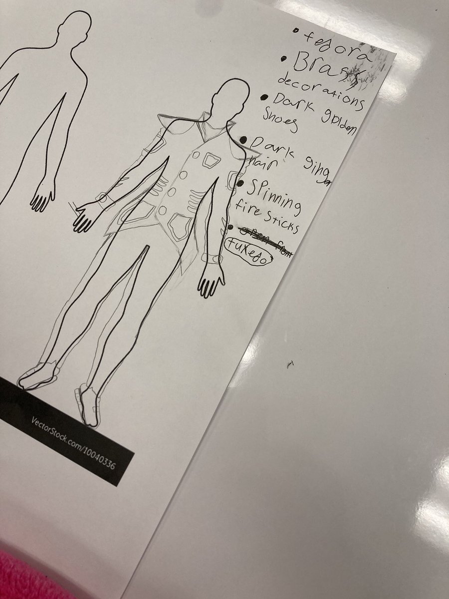 NPGrizzlyDrama's tweet photo. We’ve started our costume design projects in tech theatre! Students are researching a show and designing two costumes! #studentdesigners #techyea https://t.co/VCPjadwQ6B