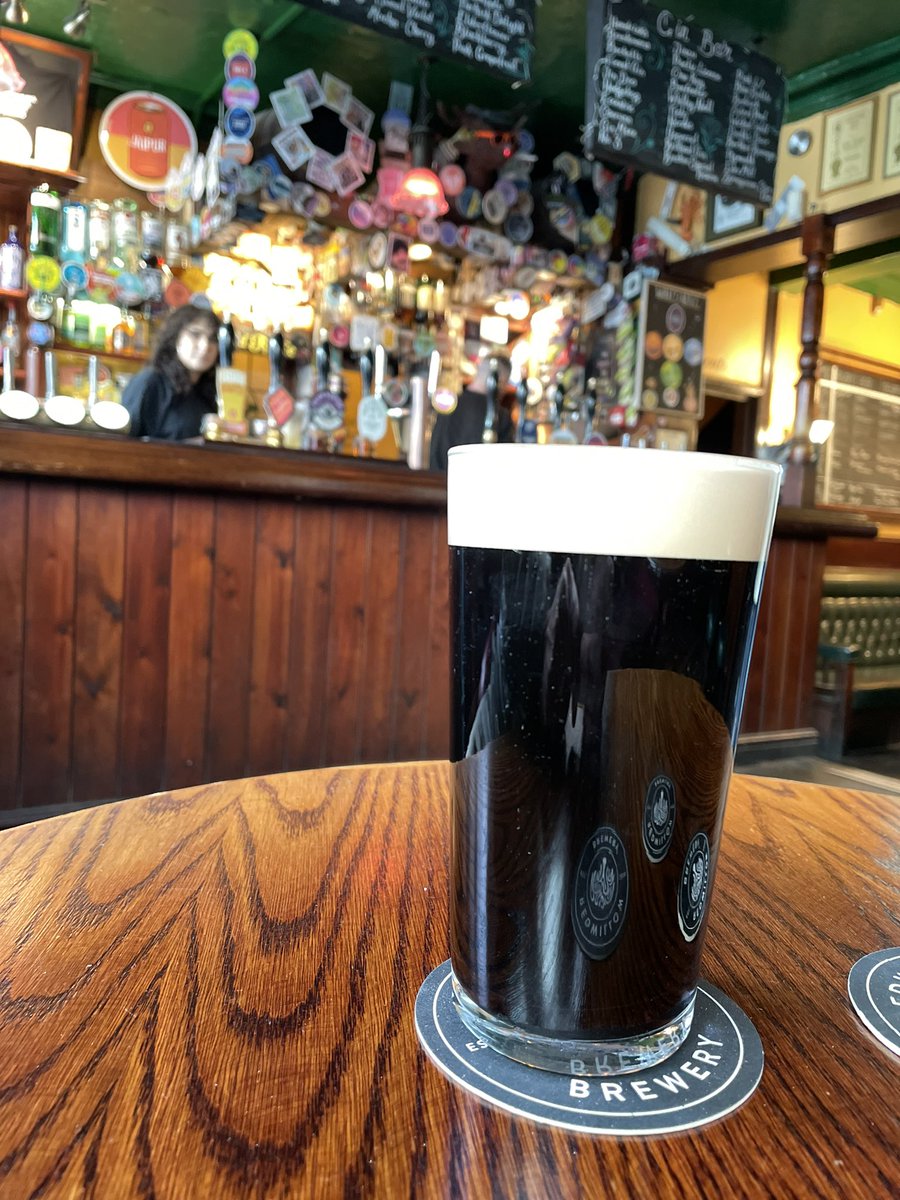 “Had” to go and QC our new stout at the second office - it’s developed a delicious blackcurrantiness* since dropping in to cask 👌

*I asked Suzy Dent and she said yep, that’s definitely a word