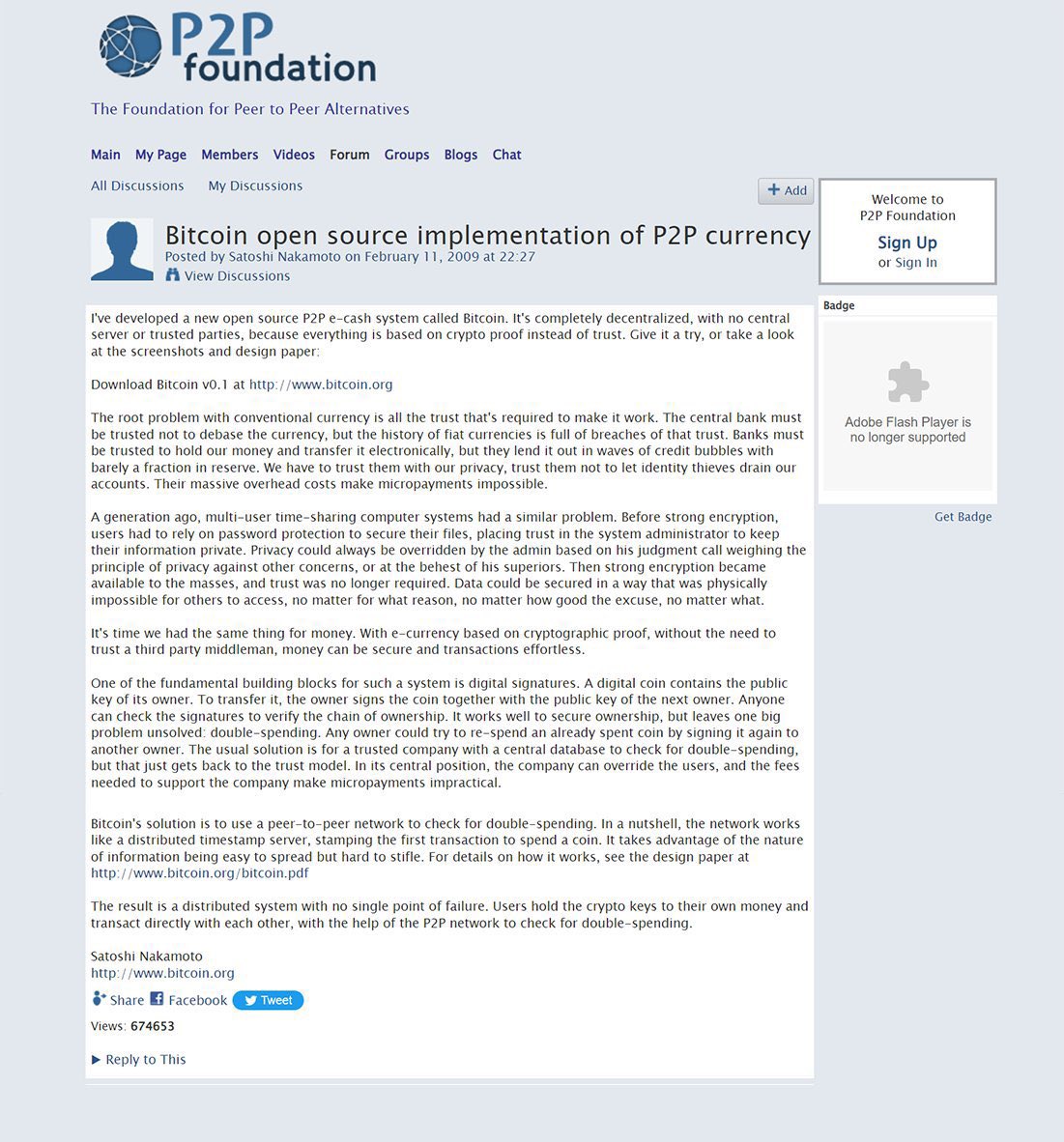 FlameMetaverse's tweet photo. Satoshi published this 13 years ago today. Sparking a trust less pathway to freedom for all to create &amp; control their own destiny.#FLAMEMETAVERSE https://t.co/uwcFpCffjZ
