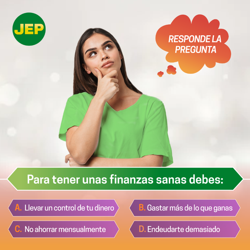 CooperativaJEP's tweet photo. ☝️ ¡Viernes de #TriviaFinanciera! 🤔 Para tener unas finanzas sanas debes... ¿Puedes adivinar la opción correcta? https://t.co/1b6LRjW3pA