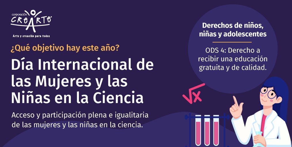 La ciencia y la igualdad de género son fundamentales para alcanzar los Objetivos de Desarrollo Sostenible (ODS). En el #diamujeryninaenciencia sigamos promoviendo la participación equitativa de las mujeres y niñas en la ciencia 👩🏾‍🔬👩🏾‍🔬 #MujeresEnCiencia