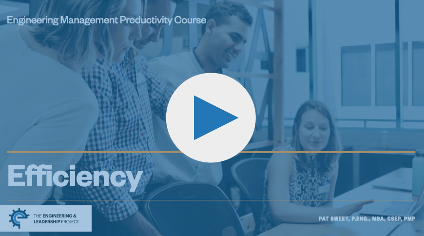 We just released a new video for stressed engineering managers. It gives three concrete ideas on how to improve your efficiency as a leader. 

loom.ly/3ZxC2kw

#EngineeringManagement #EngineeringLeadership #Productivity