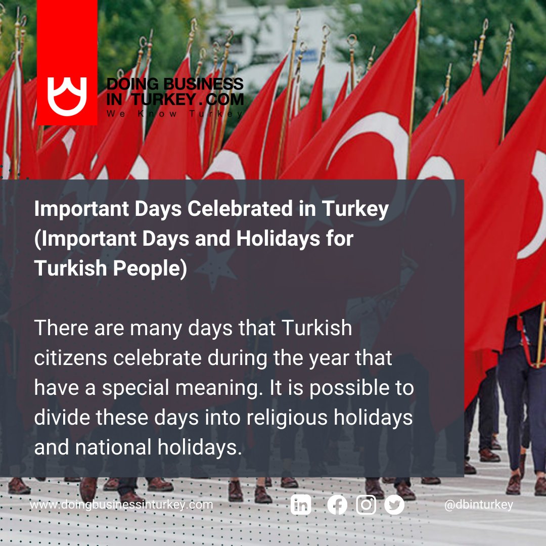 dbinturkey's tweet photo. Important Days Celebrated in Turkey (Important Days and Holidays for Turkish People) 

https://t.co/iGx6YX76Nl 

#doingbusinessinturkey #dbinturkey #dbit #turkey #company #registration #business #investment #entrepreneurship #economy #turkisheconomy https://t.co/TJcqDi6Q61