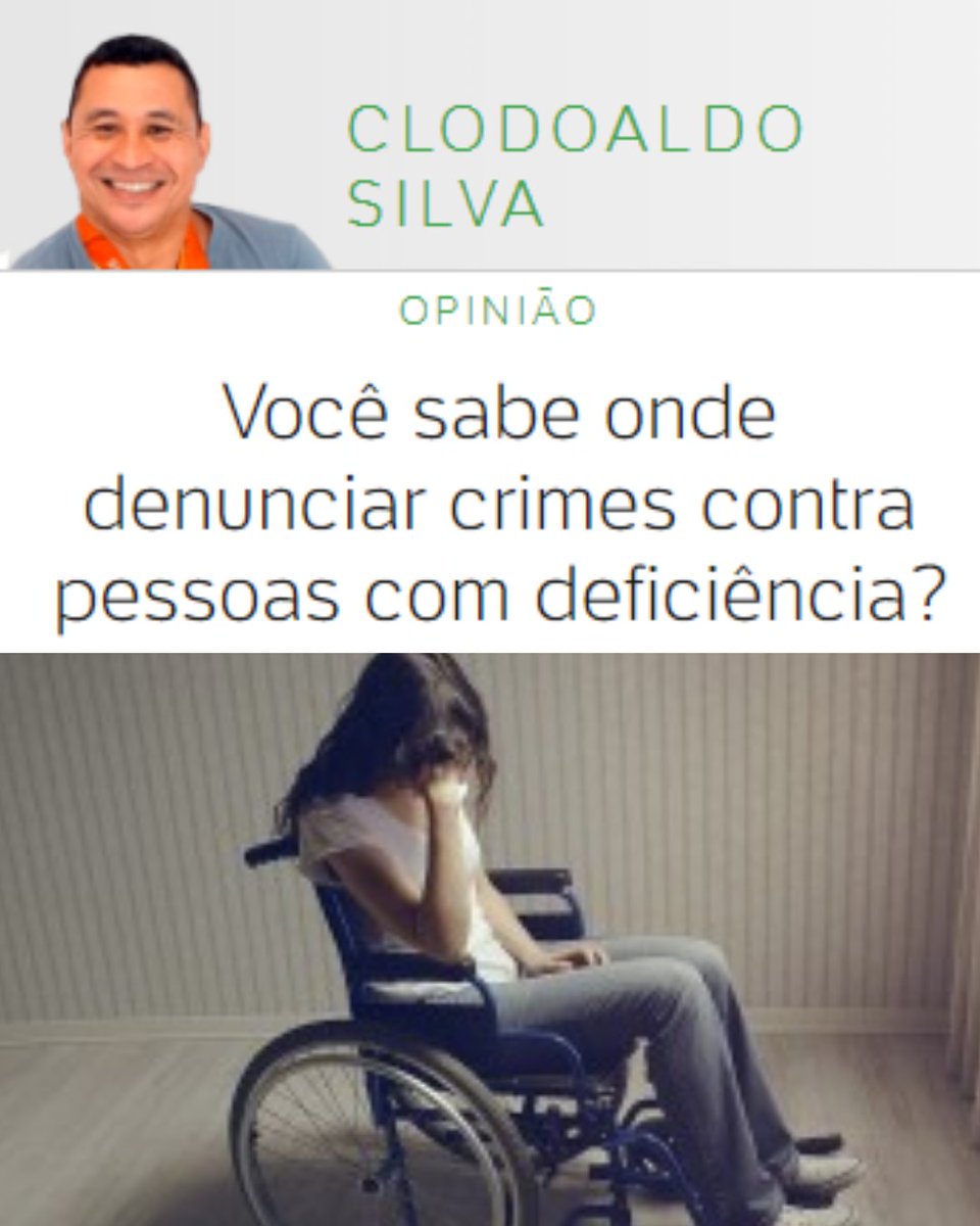 TubaraodoBrasil's tweet photo. Nesta semana, meu artigo do @UOLEsporte  traz indicações de como denunciar crimes contra pessoas com deficiência. https://t.co/IlfVguLtNh https://t.co/yAWyYf8TAm