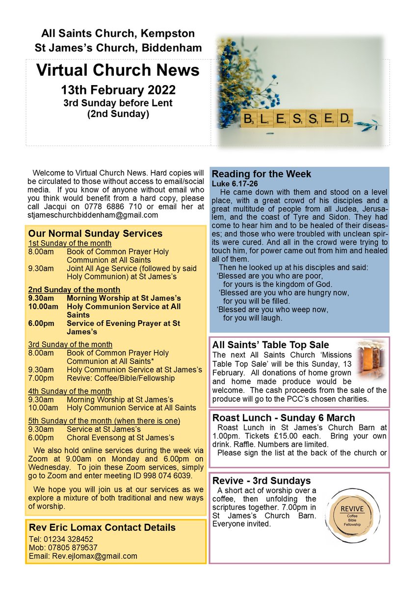 BiddenhamChurch's tweet image. This week's news and message...