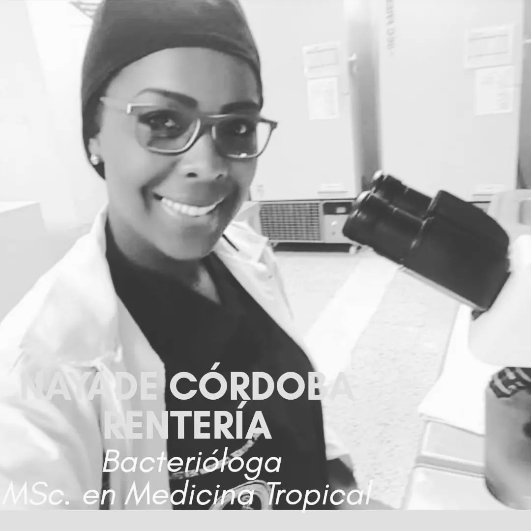 chocoanizando's tweet photo. 👩🏽🔬NAYADE CÓRDOBA RENTERÍA: Bacterióloga de la U Javeriana (Bogotá), Especialista en Epidemiología de la U del área Andina (Pereira), MAGÍSTER EN MEDICINA TROPICAL de la U CES (Medellín). Expertise en Agentes Etiológicos de síndrome febril, Investigadora, Estudios en Epidemiología https://t.co/GSOMDG0lju