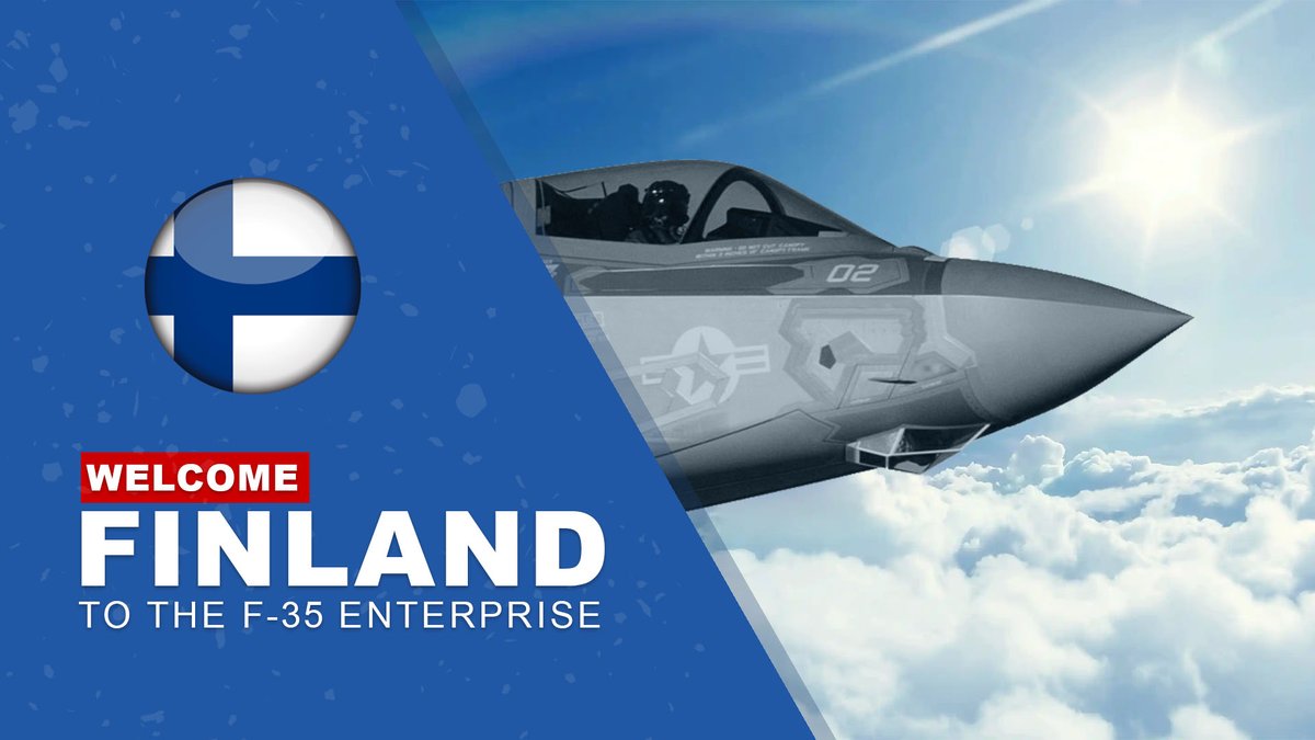 theF35JPO's tweet photo. Today, Finland 🇫🇮 signed a letter of acceptance to join the F-35 enterprise. This acceptance continues to expand the #F35 program and reinforces its important mission of providing stability and positive regional security around the world. #F35Unites https://t.co/Ge5Px3Y1Tm