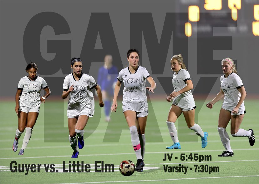 The girls are at home tonight!! 

⚫️JV Black at 5:45pm
⚪️Varsity at 7:30pm
📍Guyer