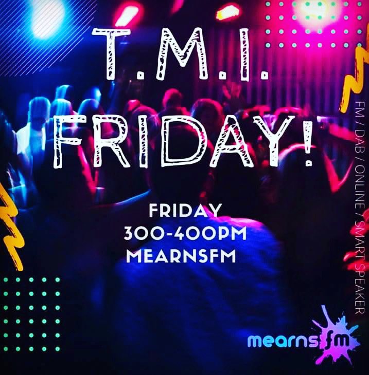 Join me at 3pm on Mearns FM for our irreverent look back at the week that was, and to make up for being a spoilsport on Wednesday, a whole load of your favourite songs and slushy love songs.