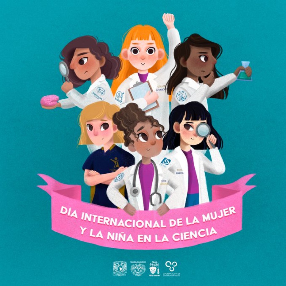 "Día Internacional":
Porque hoy se celebra el Día internacional de la mujer y la niña en la ciencia.