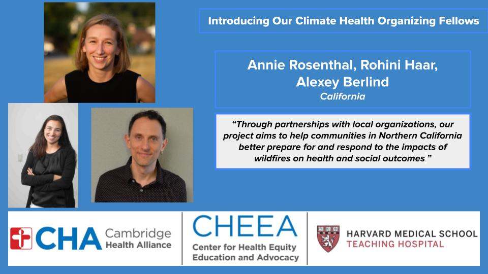 Introducing our Climate Health Organizing Fellows from Northern California. They are working to help communities prepare and respond to wildfires. 

#climatehealth #wildfires