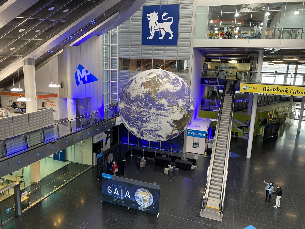 chailey_'s tweet photo. I went to see Luke Jerram’s “GAIA”: a 7m spinning globe dangling impressively at #MilleniumPoint. The Pacific Ocean is very big! About half of the UK’s not shrouded by clouds (and much nearer the North Pole than I thought). #DayOff https://t.co/PHkW0aMVR6
