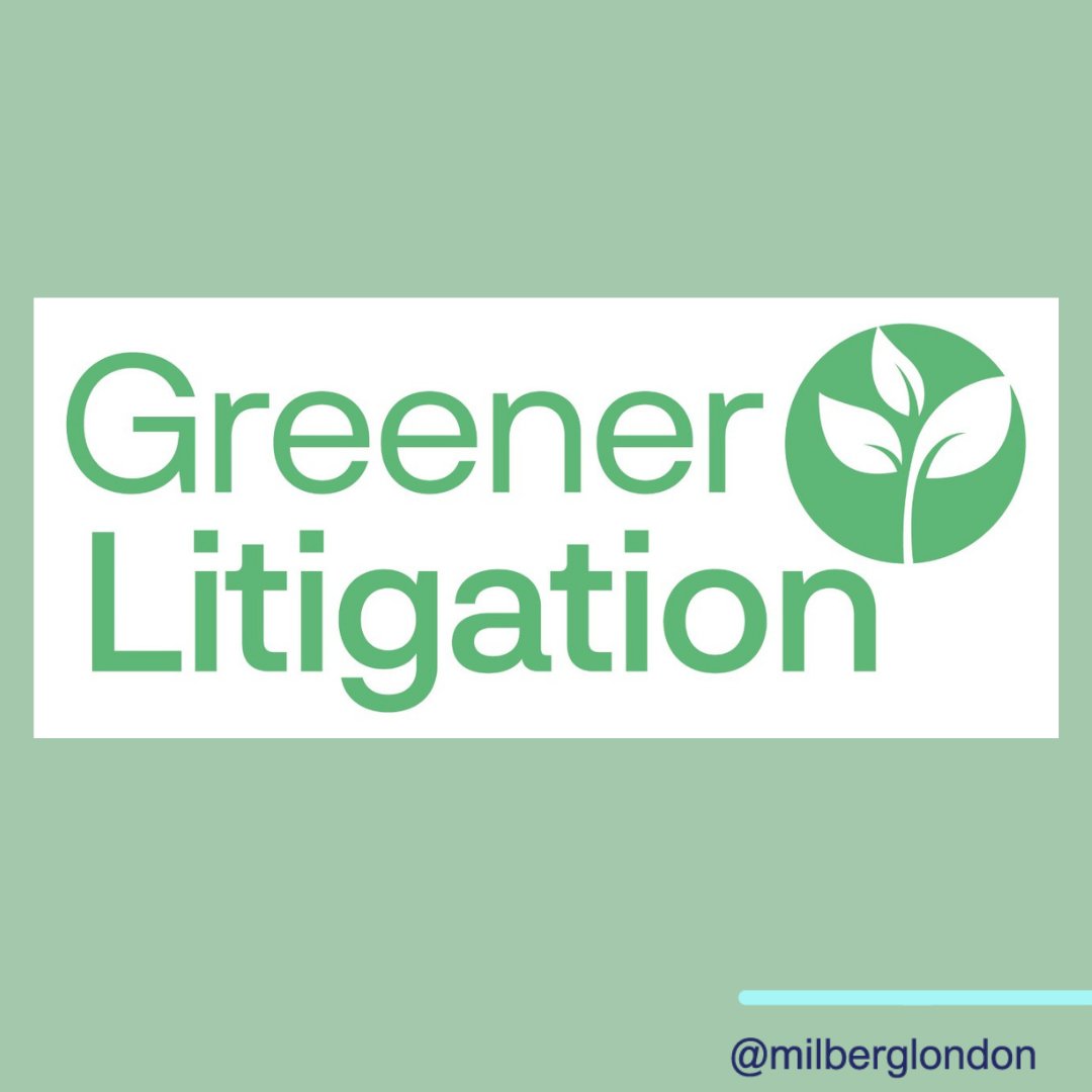 MilbergLondon's tweet photo. Milberg is proud to be a signatory of the Greener Litigation Pledge. 

The Greener Litigation Pledge requires signatories to reduce the environmental impact of our dispute resolution work and drive down greenhouse gas emissions. 

Find out more here: https://t.co/CWgAsTSsgE" https://t.co/BDw3DUphos