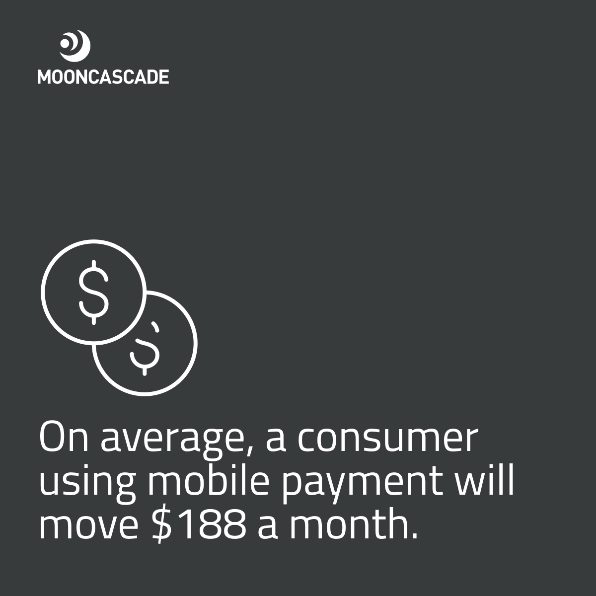 mooncascade's tweet photo. According to the Mordor Intelligence report - on average, a consumer using mobile payment will move $188 a month. And it's expected only to grow. 📈 https://t.co/hUjkBojpeY