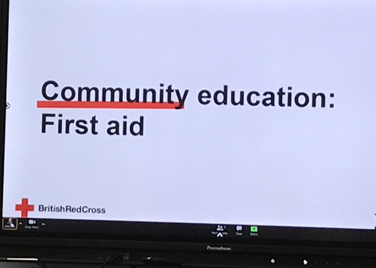 suemoreton1's tweet photo. Thanks again Babs from @BritishRedCross for another good #virtualFirstAid lesson this time for 7S. Five done, one to go! @DHSBoys @ShaunManleyPE @DHSBmrAnderson https://t.co/DwISfzb4E6