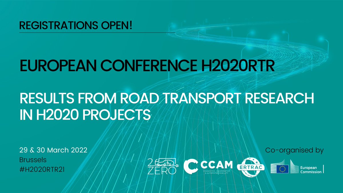 🗓Save the date! 🔜

📌Join #H2020RTR21 conference to discover 💡 the next research steps in different essential areas for road transport:

✅Green Vehicles
✅Urban Mobility
✅Logistics
✅Intelligent Transport Systems
✅Safety
✅Automated Road Transport

👉europa.eu/!6XH4gP