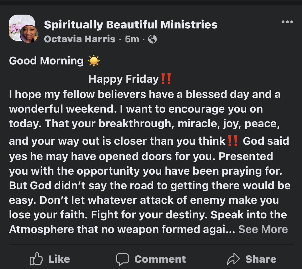 OctaviaNelson's tweet photo. Good Morning Fellow Believers. I hope you all have a blessed and safe weekend. The Lord was speaking to me on today and here the message he gave to me to give to you. I hope you all be Encouraged, Uplifted and Inspired‼️ https://t.co/a91xuCMnIU