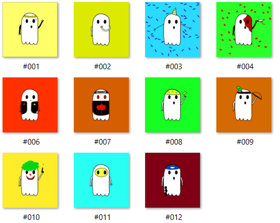 Our collection of #NFTs 
Call: (Ghosts)
Not yet for sale on <a href="/Opensea/">OpenSea</a> but soon it will be.

(We will announce the opening day here and on instagram) #Collections