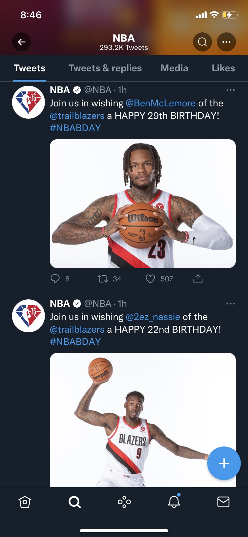 A HUGE HAPPY BIRTHDAY TO BOTH NASSIR LITTLE AND BEN MCLEMORE 