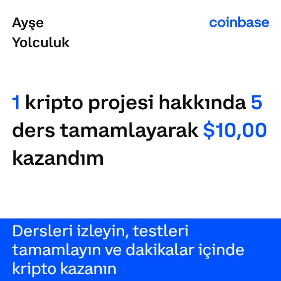 Şimdiye dek <a href="/Coinbase/">Coinbase 🛡️</a>'de kripto hakkında bilgi edinerek ₺10,00 kazandım. coinbase.com/earn?utm_campa… adresini ziyaret ederek ne kadar kazanabileceğini görebilirsin