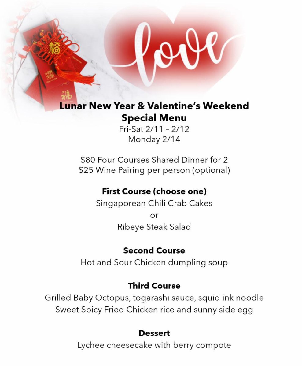 We are ready to serve you this Special Menu for Valentine's weekend 2/11, 2/12 and 2/14 for dine-in, takeout, or delivery.  Book a table on Opentable, call 312-296-0090 or order online with us saigonsisters.com
#HappyValentines
conta.cc/3rJ1fb6