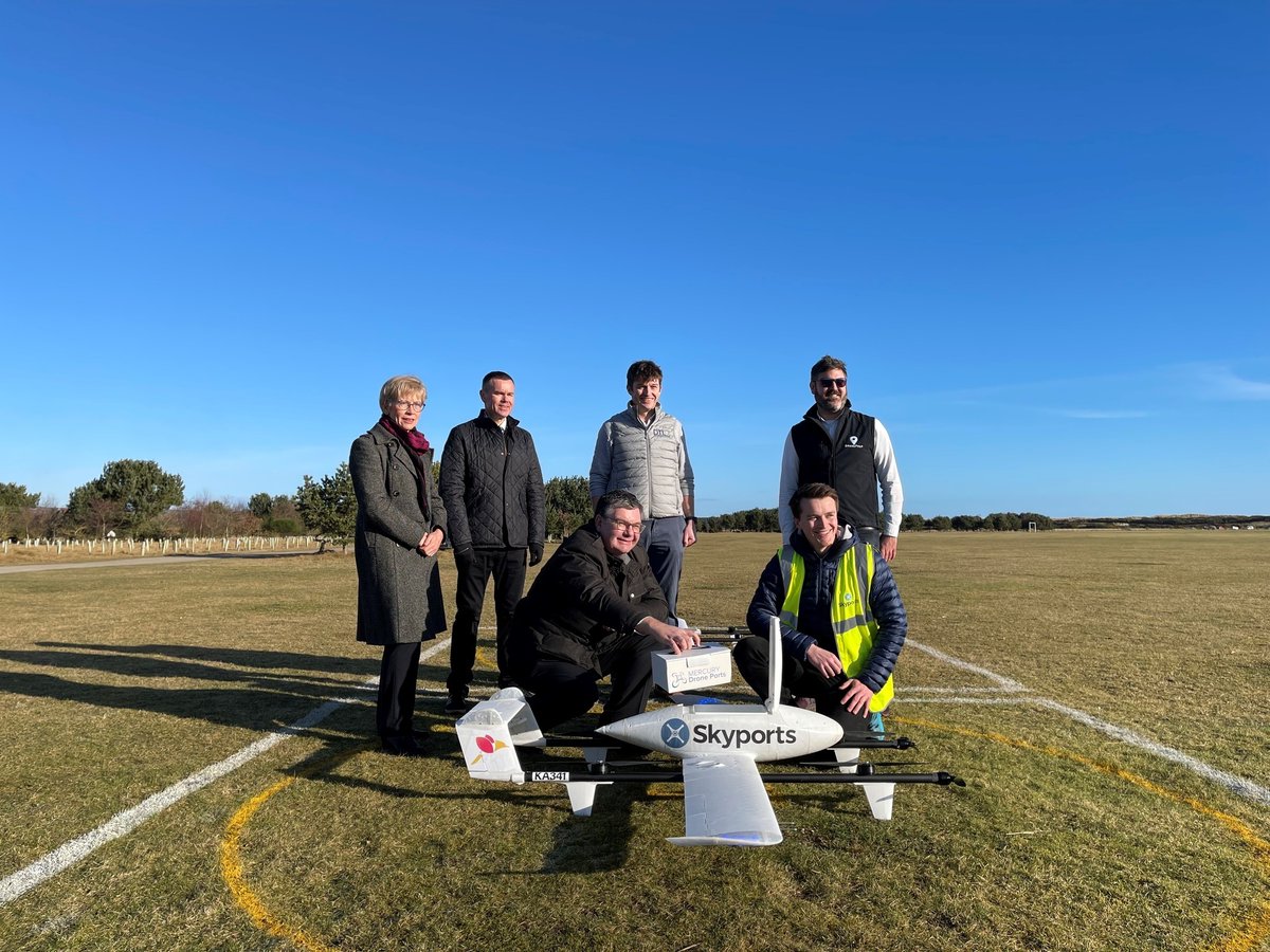 We're delighted to announce that Scotland’s first drone port, Mercury Drone Ports, will begin working with <a href="/NHSTayside/">NHS Tayside</a>  to trial the delivery of medical supplies next month. 

Find out how we're developing a sustainable, greener future: orlo.uk/gJx8c
